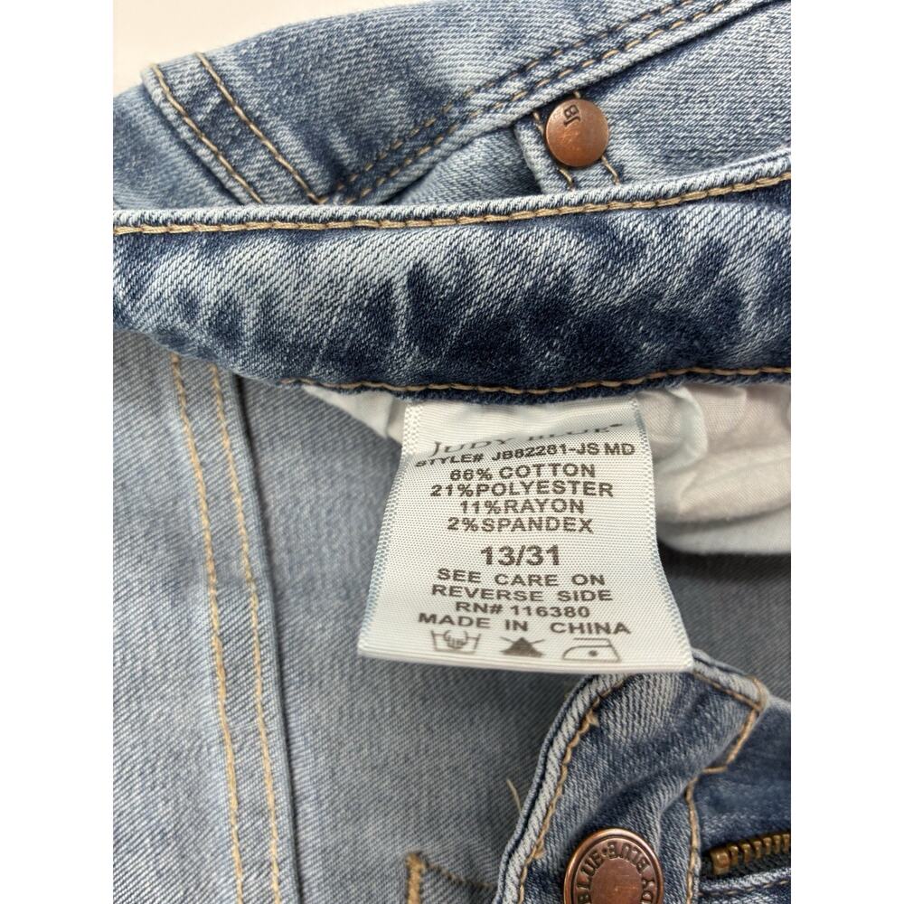 Judy Blue Distressed Skinny Jeans Women’s Size 13 (13/31) Mid-Rise Stretch Denim - Picture 7 of 8